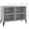 vidaXL TV-Schrank mit Metallbeinen Betongrau 69,5x30x50 cm