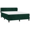 vidaXL Boxspringbett mit Matratze Dunkelgr&uuml;n 140x190 cm Samt