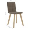 vidaXL Esszimmerst&uuml;hle 4 Stk. Taupe Stoff