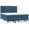 vidaXL Boxspringbett mit Matratze Dunkelblau 180x200 cm Samt