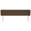 vidaXL Kopfteil mit Ohren Dunkelbraun 183x23x78/88 cm Stoff