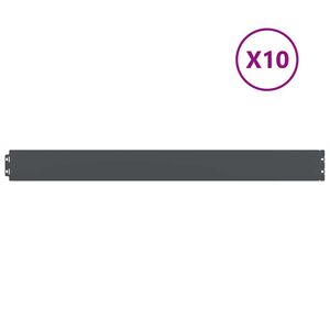 vidaXL Rasenkanten 10 Stk. Anthrazit 10x103 cm Kaltgewalzter Stahl