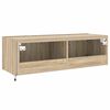 vidaXL TV-Wandschrank mit LED-Leuchten Sonoma-Eiche 100x35x31 cm