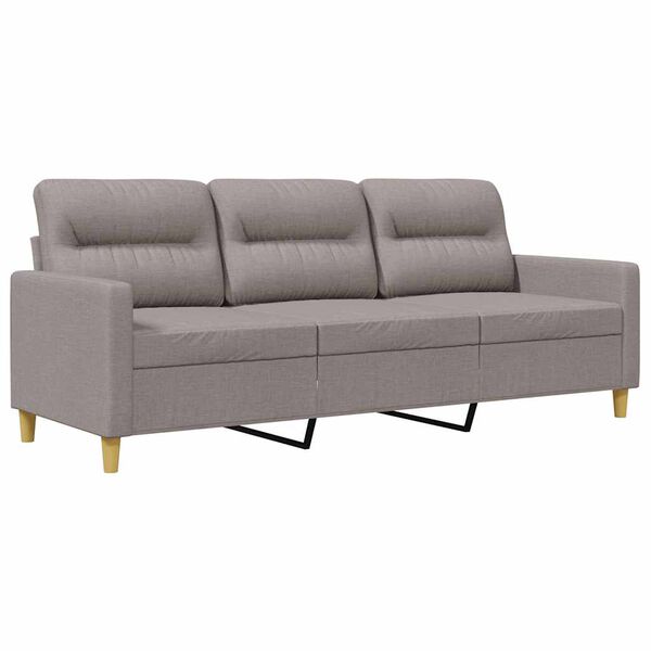 vidaXL 3-Sitzer-Sofa Taupe 180 cm Stoff