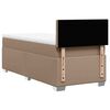 vidaXL Boxspringbett mit Matratze Cappuccino-Braun 90x200cm Kunstleder