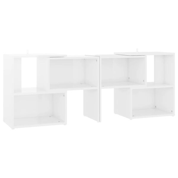 vidaXL TV-Schrank Hochglanz-Weiß 104x30x52cm Holzwerkstoff