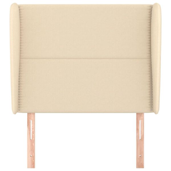 vidaXL Kopfteil mit Ohren Creme 83x23x118/128 cm Stoff