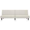 vidaXL Schlafsofa 2-Sitzer Creme Samt