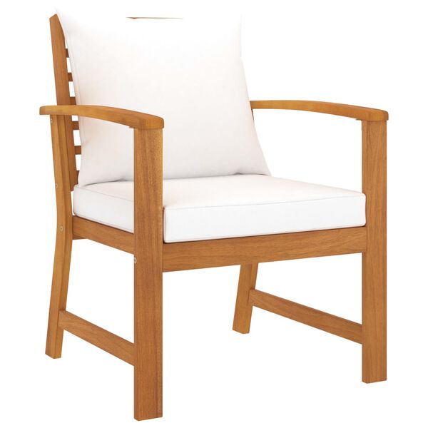 vidaXL 5-tlg. Garten-Lounge-Set mit Auflagen Massivholz Akazie