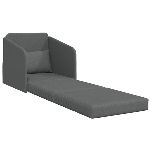 vidaXL Schlafsofa 60cm Dunkelgrau Stoff