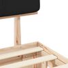 vidaXL Bettgestell mit gepolstertem Kopfteil Schwarz 90 x 190 cm