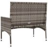 vidaXL Gartenbank 2-Sitzer mit Kissen Grau Poly Rattan