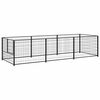vidaXL Hundezwinger Schwarz 3 m&sup2; Stahl
