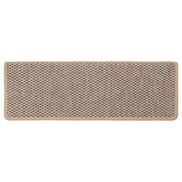vidaXL Treppenmatten Selbstklebend Sisal 15 Stk. 65x21x4 cm Hellbeige