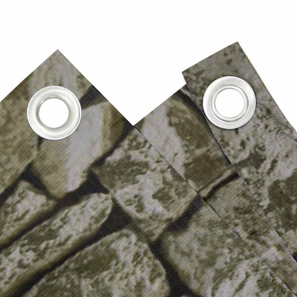 vidaXL Balkon-Sichtschutz Steinoptik 500x90 cm PVC