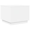 vidaXL Couchtisch mit LED-Leuchten Weiß 50x50x40 cm