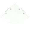 vidaXL Eckablage mit Verchromten Halterungen Glas Transparent 45x45 cm