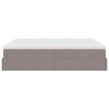 vidaXL Ottoman-Bett mit Matratzen Taupe 200x200 cm Stoff