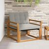 vidaXL Outdoor-Sofagarnitur Massives Akazienholz und Textilene Natur