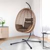 vidaXL H&auml;ngendes Ei-Stuhl Kaffeebraun 104 x 100 x 191 cm Poly-Rattan