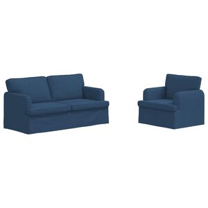 vidaXL Sofa 2 pcs Blau Gesamtabmessungen: 162 x 80 x 85 cm (B x T x H)