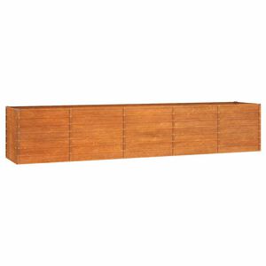 vidaXL Hochbeet Rostig 400x80x77 cm Cortenstahl