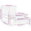 vidaXL Boxspringbett mit Matratze Dunkelgrau 140x190 cm Stoff