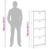 vidaXL Schuhschrank Wei&szlig; 59x17x150 cm Holzwerkstoff