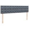 vidaXL Ottoman-Bett mit Matratzen & LEDs Dunkelgrau 200x200 cm Samt