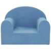 vidaXL Kindersofa Blau Weich Pl&uuml;sch