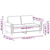 vidaXL 2-Sitzer-Sofa Creme 140 cm Samt