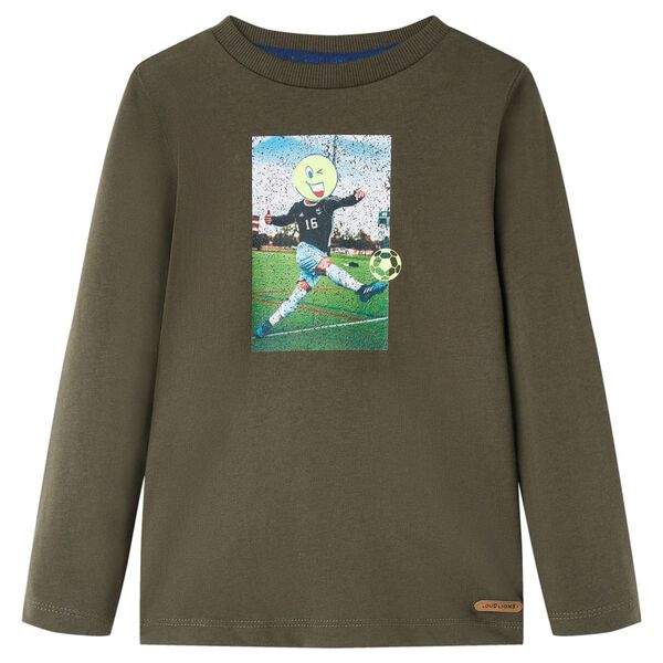 Kinder-Langarmshirt Khaki 140