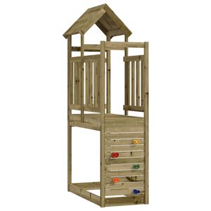 vidaXL Spielturm Braun 53 x 110,5 x 214 cm Massives impr&auml;gniertes Holz