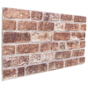 vidaXL Wandpaneele 10 stk. 100 x 50 cm Braun EPS-Schaum