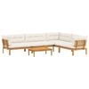 vidaXL 5 St&uuml;ck Garten Pallet Sofa Einheiten Massivholz Akazie Natur