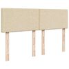 vidaXL Boxspringbett mit Matratze Creme 140x190 cm Stoff