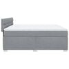 vidaXL Boxspringbett mit Matratze Hellgrau 180x200 cm Stoff