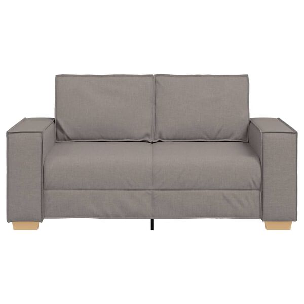 vidaXL 2-Sitzer Sofa Taupe 160x78x84 cm Stoff