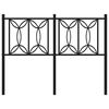 vidaXL Kopfteil Metall Schwarz 120 cm