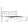 vidaXL Bettgestell mit Kopfteil Metall Wei&szlig; 183x213 cm