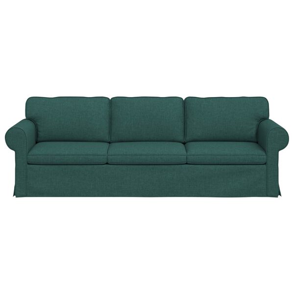 vidaXL Sofa Dunkelgr&uuml;n Gesamtabmessungen: 245 x 82 x 80 cm (B x T x H)