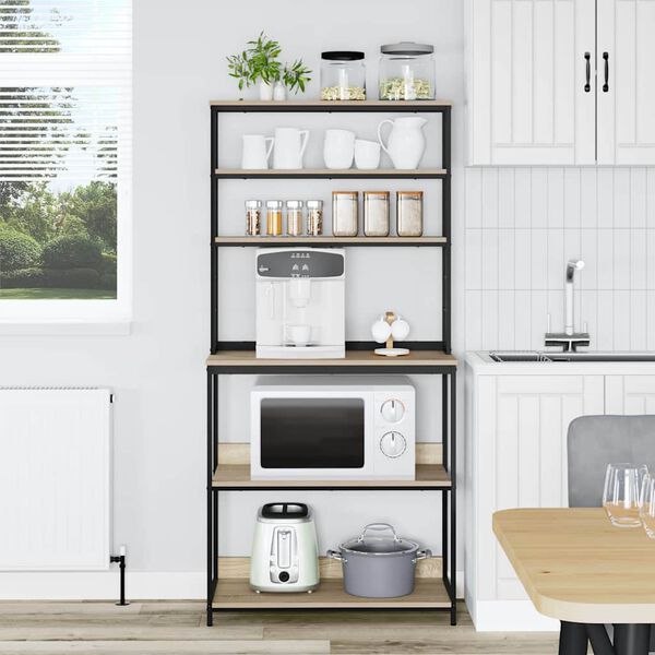 vidaXL K&uuml;chenregal Sonoma-Eiche 80 x 40 x 168 cm Holzwerkstoff