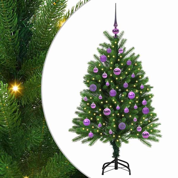 vidaXL Weihnachtsbaum mit 150 LEDs mit Ständer Grün 120 cm PE