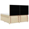 vidaXL Boxspringbett mit Matratze Creme 200x200 cm Stoff