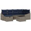 vidaXL Sofa Set mit Kissen 3 pcs Poly-Rattan