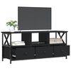 vidaXL TV-Schrank Schwarz 102x33x45 cm Holzwerkstoff und Eisen