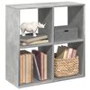 vidaXL Raumteiler-B&uuml;cherregal Betongrau 69,5x29x69,5 cm Holzwerkstoff