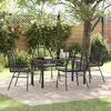 vidaXL Garten Essgruppe 5 pcs Schwarz Poly-Rattan