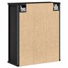 vidaXL Bad-Wandschrank mit Spiegel Schwarz Eichen-Optik 50x21x60 cm