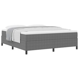 vidaXL Boxspringbett Hellgrau 180 x 200 cm Cordstoff